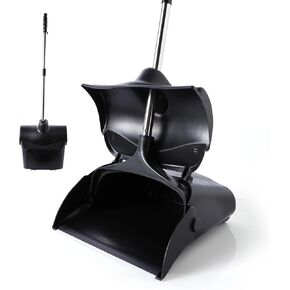 Yocada Commercial Dustpan with Wheels and Windproof Cover Indoor&Outdoor Commercial Dustpan for Courtyard Garage Kitchen Office Mall Lobby Sweep Dust Fallen Leaves Pet Hair Floor Rubbish