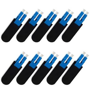 10 Pack Singlemode LC/UPC Fiber Optic Loopback Tester, Duplex LC Connector Test Plug, Single Mode 9/125 Test Plug for Testing Applications