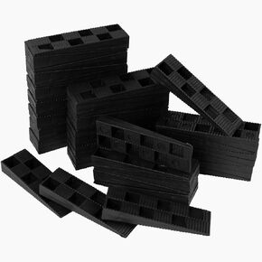 Repa Market Ridged Plastic Building Wedges - Shims for Leveling - 5.90" x 1.77" Inch/Pack of 20 - Construction Spacers - Leveler Wobble Shim for Home Improvement - Leveling Floor, Furniture, Window