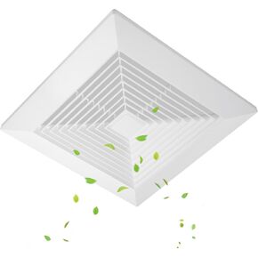 12x12 Bathroom Exhaust Fan Cover with Springs Replacement Parts for Square Ceiling or Wall-Mount Exhaust Fan, Bathroom Ceiling Fan Grille, Air Diverter, Ceiling Air Diffuser