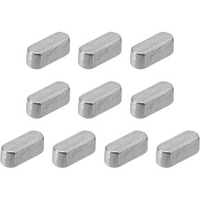 uxcell 10Pcs Round Ended Feather Key, 5 x 5 x 25mm Stainless Steel Parallel Drive Shaft Key Stock for Shaft Type Fastening Connection