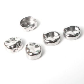 5Pcs Dental Kids Crown Primary Molar Pedo Crowns Stainless Steel 48 Sizes DLR6 (9.5X7.8mm)