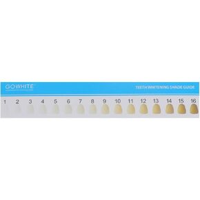 HEALLILY 20PCS Teeth Shade Guide Tooth Shade Chart Tracking Comparing Dental Equipment Dentist Material Professional Household Oral Care Supplies
