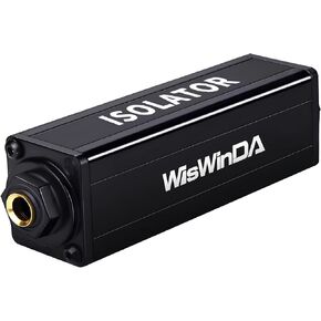 Pro TS-2 Microphone Hum Eliminator 2 Channels 6.35 1/4inch Ground Loop Isolator for Microphone/Audio Player/Audio System etc Eliminate The Current Hum Noise (PRO TS/TRS-2)