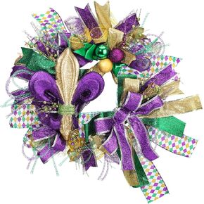 Football Door Wreath Football Front Door Wreath Game Day Wreath Sport Theme Door Decoration Green Fabric Linen Wreath for Football Birthday Football Tailgate Party Decorations