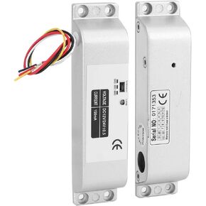 DC12V Electric Drop Bolt Lock, Electric Mortise Lock DC12V/24V Electric Bolt Lock Low Temperature 0/3/6s Delay Electronic Mortise Lock for Access Control System 4 Wires