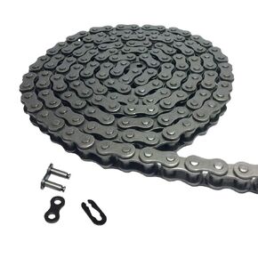 سلسلة دوارة AZSSMUK 08A 40# - مادة فولاذية كربونية بطول 5 أقدام 40Mn مع وصلة توصيل واحدة لعربة Go Kart، واستبدال سلسلة دراجة صغيرة
