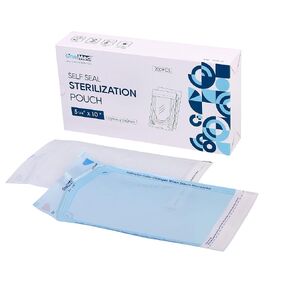 200 Pouches Dental Self-Sealing Sterilization Pouches 5.25x10 inch 200/Box 1 Box