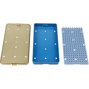Plastic Autoclavable Instruments Storage Box S/M/L Size For Instruments Sterilization Tray Case with Silicone Mat (S SIZE)