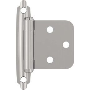 Variable Overlay Self-Closing, Face Mount Polished Chrome Hinge - 2 Pack