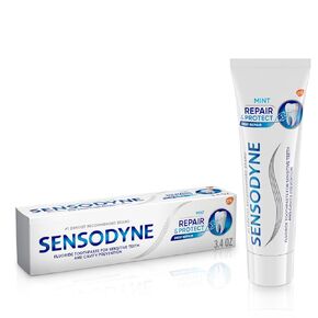 Sensodyne Repair and Protect Whitening Toothpaste, Toothpaste for Sensitive Teeth and Cavity Prevention, 3.4 oz (Pack of 2)