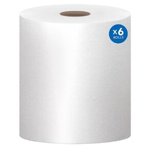 Scott® Essential Universal High-Capacity Hard Roll Paper Towels, Bulk (01005), 1.5" Core, with Absorbency Pockets, White (1,000'/Roll, 6 Rolls/Case, 6,000'/Case)