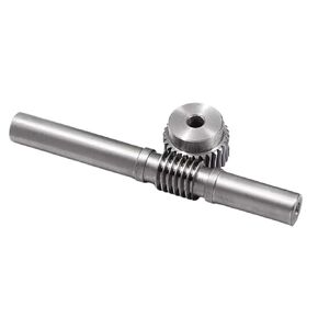 1set 1M Worm Gear with Rod Reduction Ratio 1:15/20/60/70 Tooth Worm Gear Reducer Transmission Parts(15T Gear(Boer 6mm))