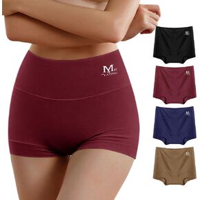 MEIYATING Women's Boyshorts Underwear High Waisted Panties Cotton Boxer Briefs Plus Size 4 Pack in Kuwait
