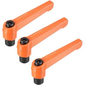 uxcell® M8 Handle Adjustable Clamping Lever Push Button Ratchet Female Threaded Stud 3 Pcs
