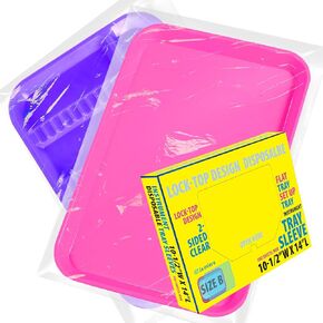 500Pcs/box Dental Tray Sleeve 11.6" X 16" Instrument Tray Cover Lockable Set up Sleeves Size E, Plastic Instrument B-Lok Flat Trays Sleeves (Clear, 500pcs | 1 Boxes)
