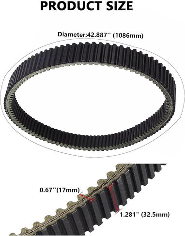 422280652 Heavy Duty High Performance CVT Drive Belt Compatible with Can am Maverick X3 Turbo X XDS XRS XMR MAX All Models 2017-2022 422280280 422280651 in Saudi Arabia