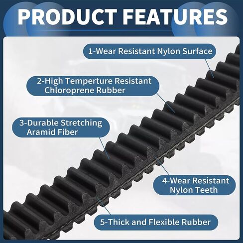 422280652 Heavy Duty High Performance CVT Drive Belt Compatible with Can am Maverick X3 Turbo X XDS XRS XMR MAX All Models 2017-2022 422280280 422280651 in Saudi Arabia