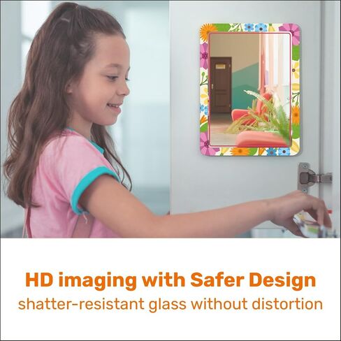 Locker Mirror Magnetic for School and Office, with 100% and Strong Magnetic Mirror for Locker, Reliable Stylish Locker Accessories, Magnetic Locker Mirror with Colorful Design, 1 Pack in Saudi Arabia