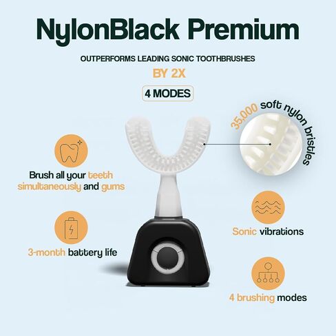 Y-Brush NylonBlack Sonic Electric Toothbrush and Storage Stand in Saudi Arabia
