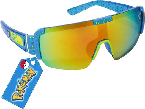 Sun-Staches Pikachu Sports Wrap Sunglasses for Kids, Official Pokémon Arkaid Shades with UV400, One Size Fits Most Kids in Saudi Arabia