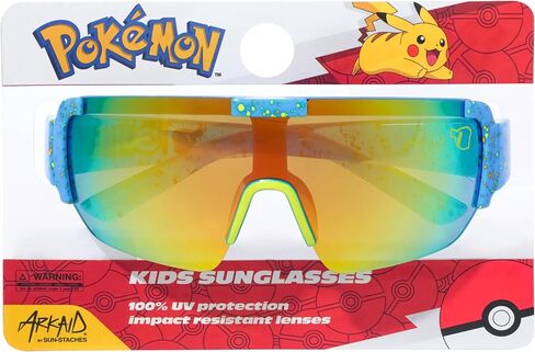 Sun-Staches Pikachu Sports Wrap Sunglasses for Kids, Official Pokémon Arkaid Shades with UV400, One Size Fits Most Kids in Saudi Arabia