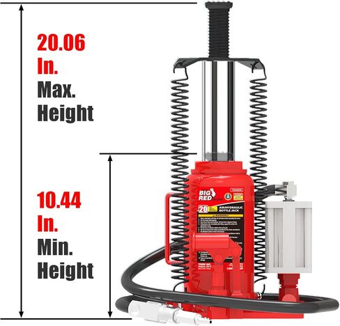 BIG RED 20 Ton (40,000 LBs) Torin Pneumatic Air Hydraulic Car Bottle Jack for Auto Repair and House Lift, Blue, ATA92006UR in Saudi Arabia