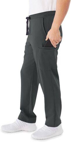 Unisex Clinton Straight Leg Six Pocket Cargo Scrub Pant in Black, XX-Large in Saudi Arabia