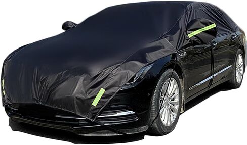 Half Car Cover All Weather Car Body Cover for All Season Sunshade Cover Snow Cover Waterproof 210D Oxford Fabric with Cotton (Fit Hatchback) in Kuwait