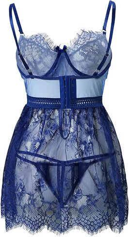 Lilosy Sexy Nightwear Embroidery Lace Babydoll for Women in Saudi Arabia