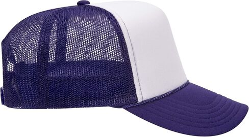 OTTO بالجملة 12 × قبعة سائق شاحنة من إسفنج البوليستر الأمامي 5 ألواح عالية التاج شبكي خلفي - (12 قطعة) in Kuwait