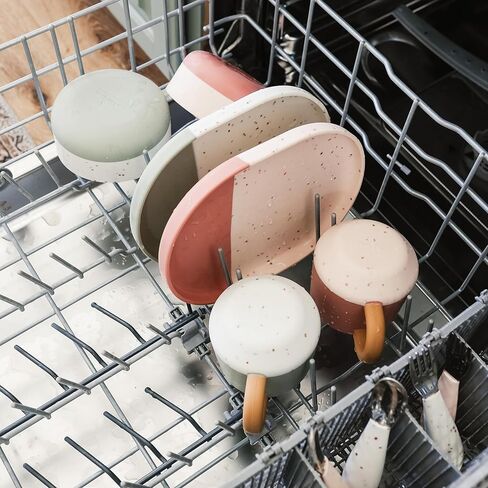 Yeah Baby Goods Silicone Bowl | Non-Suction Dinnerware (Sage/Brown Speckle) in Kuwait