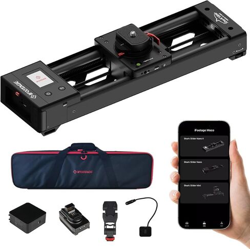 IFOOTAGE Mini Motorized Camera Shark Slider Update verison 660 Nano II Long Version,Aluminum Alloy Dolly Track,Video Stabilizer Rail,Video,Timelapse,Panorama,Stop Motion,Marco in Saudi Arabia