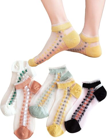 جوارب Benefeet Sox للسيدات والفتيات من الدانتيل الشفاف للكاحل جوارب شبكية رفيعة من النايلون شفافة شفافة من خلال جوارب طويلة منخفضة القطع in Saudi Arabia
