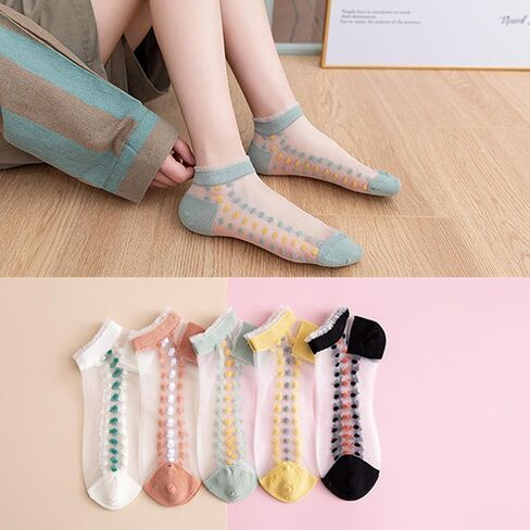 جوارب Benefeet Sox للسيدات والفتيات من الدانتيل الشفاف للكاحل جوارب شبكية رفيعة من النايلون شفافة شفافة من خلال جوارب طويلة منخفضة القطع in Saudi Arabia