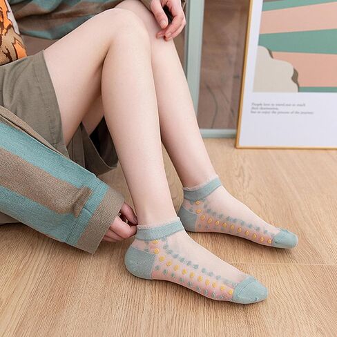 جوارب Benefeet Sox للسيدات والفتيات من الدانتيل الشفاف للكاحل جوارب شبكية رفيعة من النايلون شفافة شفافة من خلال جوارب طويلة منخفضة القطع in Saudi Arabia