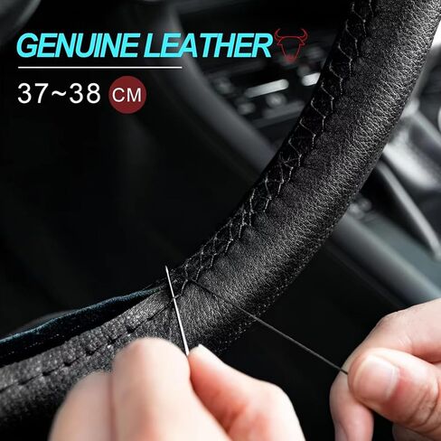 Replace 13 inch lightweight Suede/Leather Steering Wheel Replace Panel For MOZA R5/R3/ES/ESX Bundle Gaming Racing Wheel (With full Leather) in Kuwait