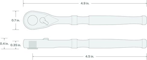 TEKTON 1/4 Inch Drive x 3 Inch Bit Ratchet | SRH71003 in Kuwait