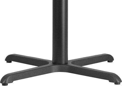 Flash Furniture 30" x 30" Restaurant Table X-Base with 3" Diameter Table Height Column, Commercial X-Base Cast Iron Restaurant Table Base, Black in Kuwait