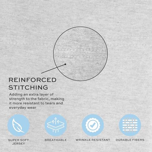 3 Piece Hospital Bed Sheet Set, Soft Jersey Knitted T-Shirt Quality, 1 Flat, 1 Fitted, 1 Pillowcase in Kuwait