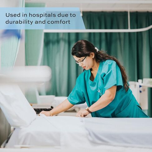 3 Piece Hospital Bed Sheet Set, Soft Jersey Knitted T-Shirt Quality, 1 Flat, 1 Fitted, 1 Pillowcase in Kuwait