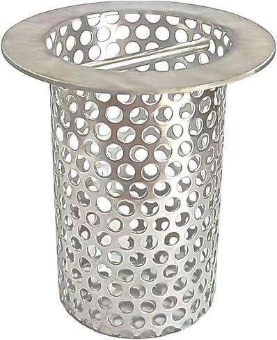 3in Commercial Floor Drain Strainer, 4in Tall 3in Diameter with Carry Handle 316 Stainless Steel Floor Drain Filter, Finely Polished Drain Basket for Factory Kitchen Hospital Plant Downspouts in Saudi Arabia