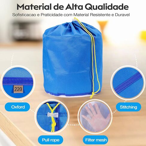 5 Pieces 5 Gallon Filter Bag Oxford Cloth for 5 Gallon Bucket,Reusable Household Food Filter Bag for Hydroponics, Gardening,Juice(25 to 220-Micron) in Saudi Arabia