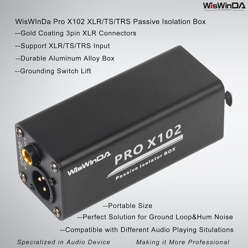 Pro TS-2 Microphone Hum Eliminator 2 Channels 6.35 1/4inch Ground Loop Isolator for Microphone/Audio Player/Audio System etc Eliminate The Current Hum Noise (PRO TS/TRS-2) in Kuwait
