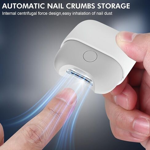 Electric Nail Clipper with Light, Automatic Nail Clipper Rechargeable with 2 Speeds and Nail Chip Storage for Babies, Children, Adults, Caregivers and Seniors in Kuwait
