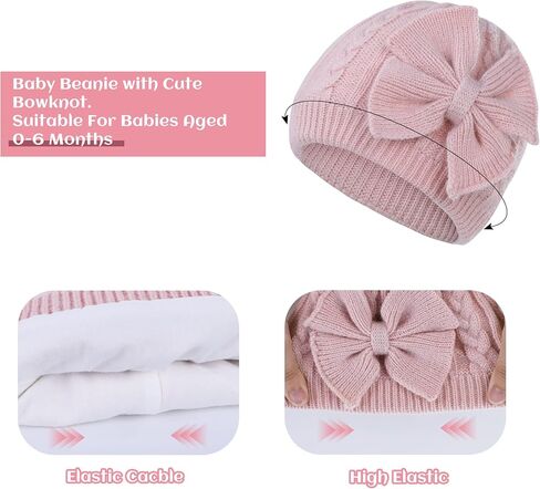 Zando Baby Santa Hat Toddler Christmas Hat Knit Xmas Beanie Hat Newborn Christmas Hats for Little Boys Girls 0-6 Months Baby Winter Warm Hats for Infants Toddlers Christmas Red Hat in Saudi Arabia