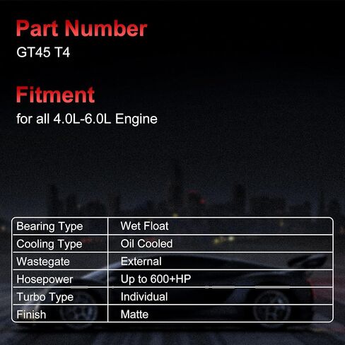 Turbocharger with Gaskets, Compatible with T04E T3/T4 0.57 A/R 48.1 TRIM 400+HP BOOST STAGE III Charger, 1.5L-2.5L Engine Turbo Charger Replaces Part in Saudi Arabia