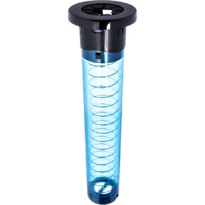 San Jamar Euro Sentry In-Counter Cup Dispenser 4-24 Oz Cups with Adjustable Lever for Restaurants, Dining Halls, and Fast Food, Plastic, 23.5 Inches, Blue