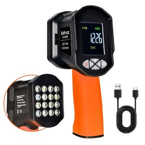 Handheld Digital Tachometer Stroboscope, 60~100000 RPM Meter Kethvoz Non-Contact LED Tachometer with Phase Adjustment, High Accuracy 0.001% for Generator Fan Power Tools