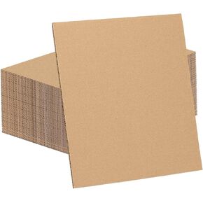 60 Pack 11x14 Inch Corrugated Cardboard Sheets, 2mm Thick Flat Card Boards Inserts for Crafts, Mailing, Packing, Shipping, DIY Crafts Projects